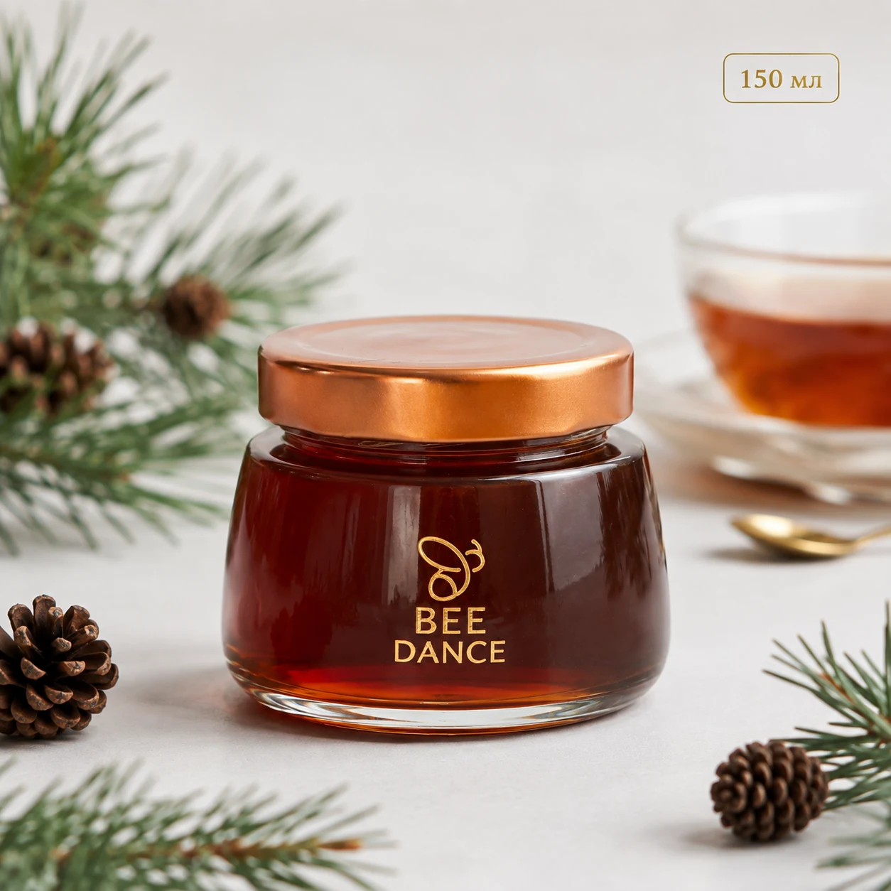 Таёжный мёд BeeDance · 150 мл, 210 г